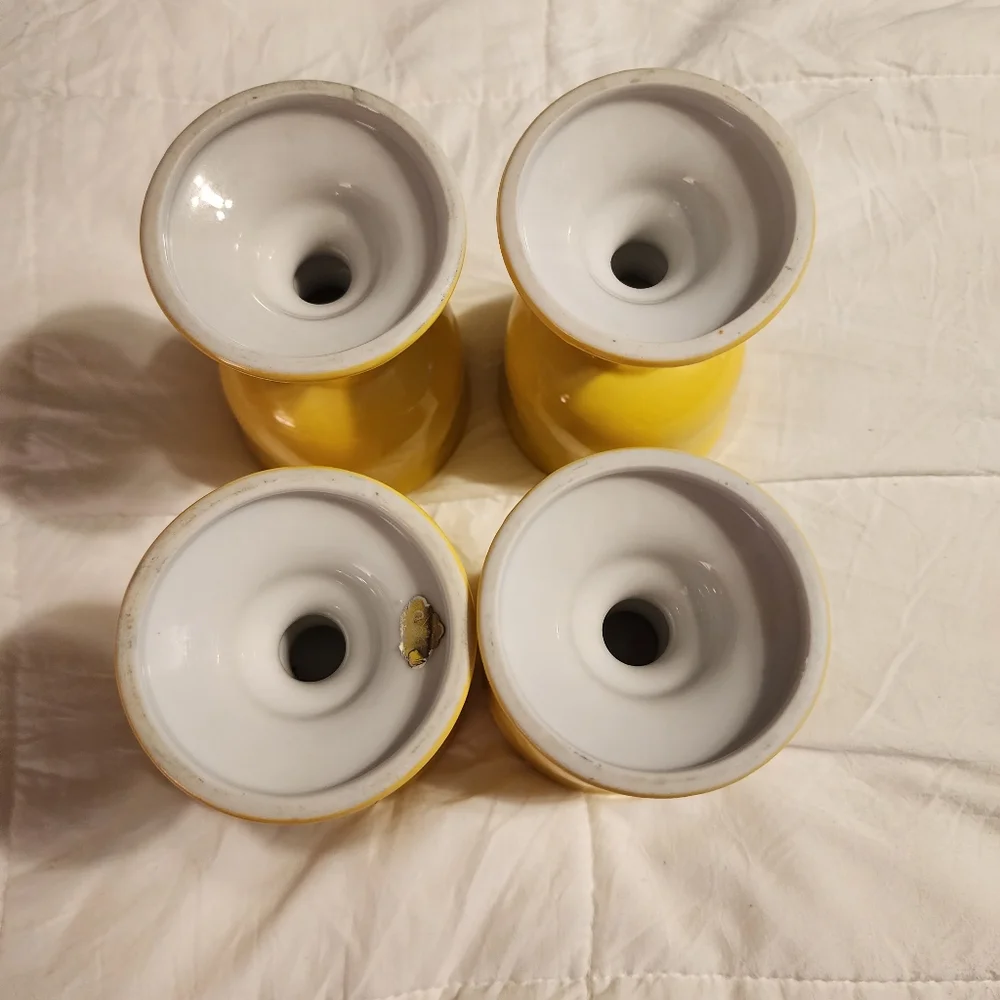 Vintage OMC Japan Yellow Goblets | Set of 4